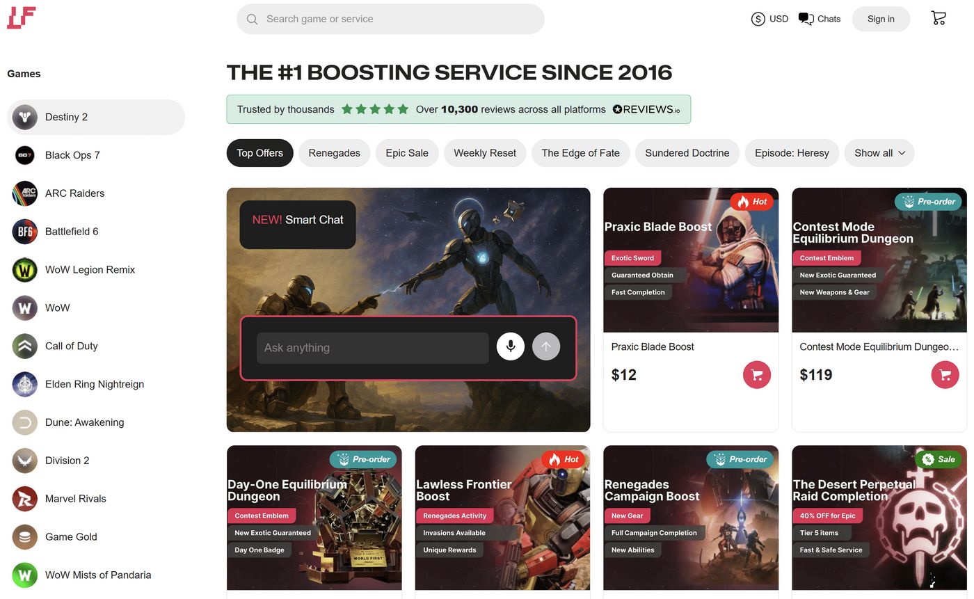 Review of the LFCarry Boosting Service